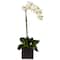 20" Orchid Artificial Arrangement in Black Planter